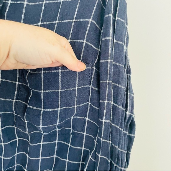 Uniqlo Blue White Plaid Button Down Shirt Size M - Picture 5 of 14